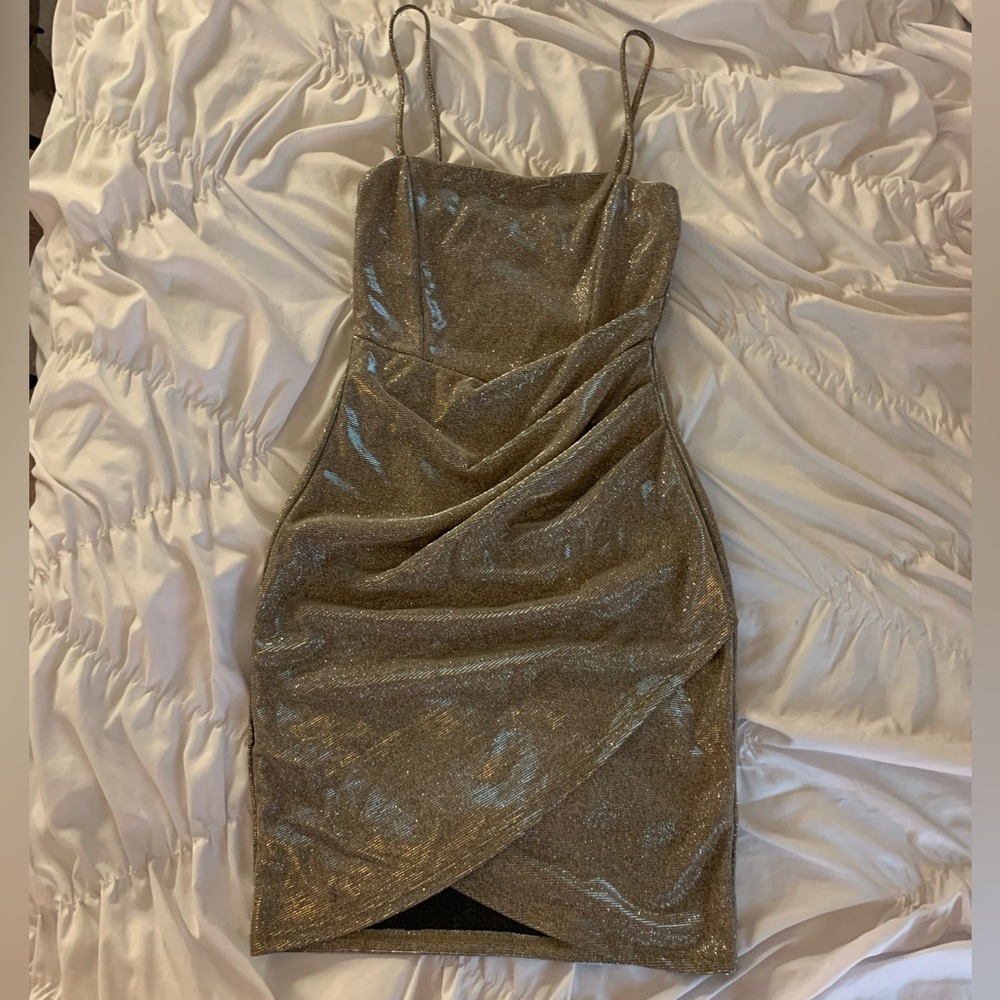 Gold Sparkly Mini Dress